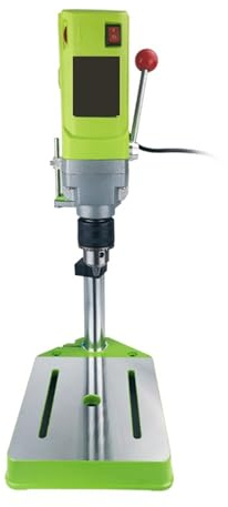 Mini taladro de banco, taladro de columna, pequeño taladro eléctrico, banco de trabajo con transmisión por engranajes, 710 W Metal Madera Bricolaje