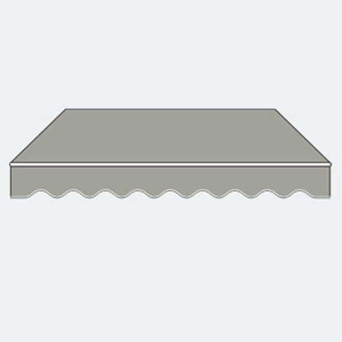 Tessuto di ricambio per tettoia con mantovana, materiale impermeabile in poliestere per patio, terrazza, balcone, rivestimento in poliuretano grigio (6 x 3,5 m)