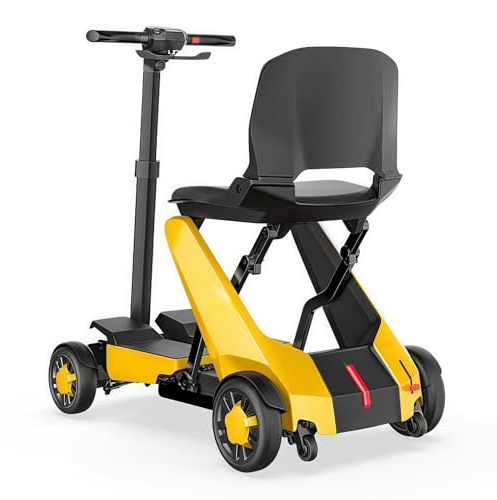 Patinete eléctrico plegable para ancianos, diseño de aleación de aluminio ligero, control remoto para teléfono móvil, apto para viajes, aprobado por aerolíneas