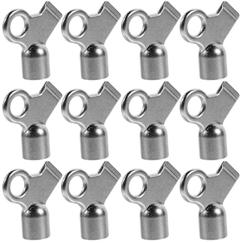 Homoyoyo 12Pcs Radiator Bleed Key Set Small Square Metal Valve Keys for Hot Water Radiator Vent Bleeding Heating Accessories Home Air Bleeder Tool