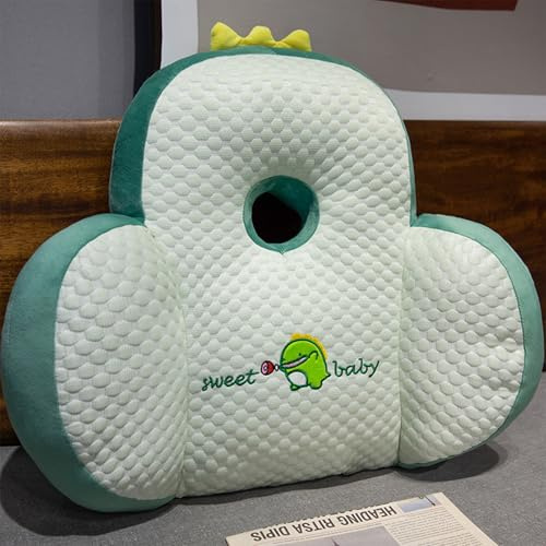 XFNWT Cuscino da lettura multifunzionale 2 in 1 con supporto lombare completo e cuscino staccabile per letto, divano, relax e gioco,dinosaur-50 * 55cm