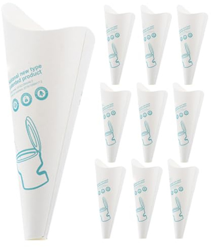 Abaodam Embudos Urinarios Femeninos Desechables de Papel, 12 Unidades, Portátiles y Ligeros, Accesorio de Camping para Mujeres, Práctico para Uso al Aire Libre, Senderismo y Viajes