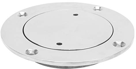 Aumotop Piastra di Copertura del Ponte da 3 Pollici in Acciaio Inossidabile con Chiave per Imbarcazione Marina, Accessorio Hardware per Barca Lucidato a Specchio Portello di Ispezione del Ponte