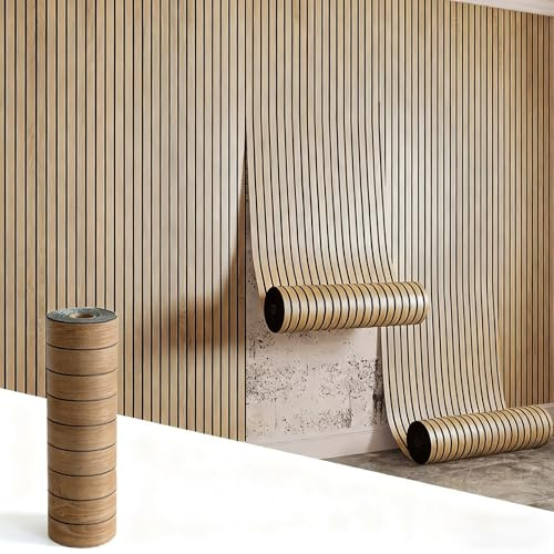 LLXNQ026 Papel pintado 3D autoadhesivo 40 x 300cm Rollo de Aislante Termico XPE Adhesivos de Pared de Madera - Pelar y Pegar impermeable DIY Pegatina de Pared - Cubre Irregularidades