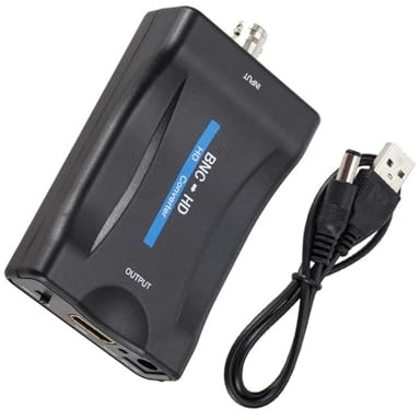 ZUJIABAO BNC-zu-Multimedia-Schnittstellen-Konverter mit 1080P-Ausgang für analoge Videos von CCTV-Kameras und Videorekorder, mit USB-Netzkabel, USB-Stromkabel