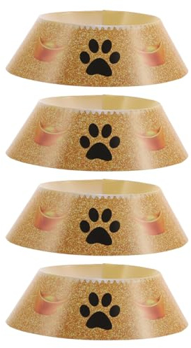Kisangel Produits Funéraires pour Animaux de Compagnie, Lot de 4 Bols en Papier Commémoratifs, Ornements Sacrificiels pour Chats et Chiens, Accessoires pour Deuil et Cérémonie