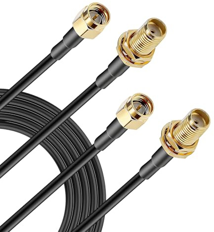2 Pezzi Cavo Prolunga SMA, Cavo Antenna Coassiale RG174, 3metri | Maschio a Femmina Estensione, Antenna per Router 4G LTE 5G, WiFi GSM GPS SDR, Telecamere Sicurezza, Access Point Wireless