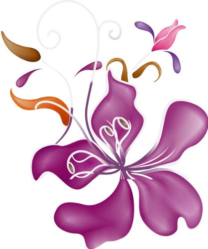 Indigos 4051719758955 Sticker Mural MF326 Belle orchidée 96 x 80 cm