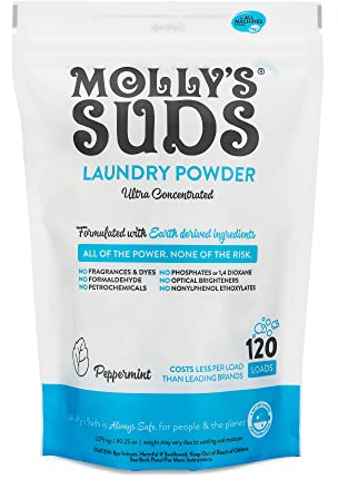Molly's Suds Original Laundry Detergent Powder 120 load, Natural Laundry Soap for Sensitive Skin