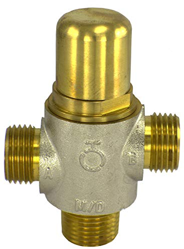 Messing Umstellung Thermostat Ventil für Solar Wasser Heizung Systeme mit Wärme Dump, Messing, 1/2 NPS