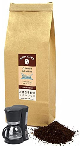 HOP CAFE - Café moulu - Décaféiné sans solvant - 500g, Filtre