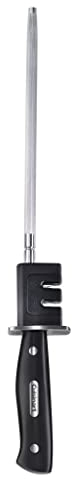 Cuisinart Chaira con afilador doble remache forjado, 2 en 1, afilador manual de cuchillos