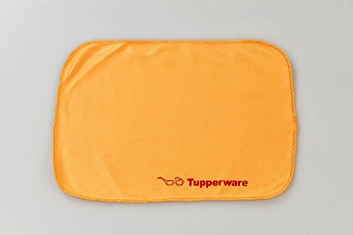 TUPPERWARE FaserPro Durchblick orange T18 Brillenputztuch Brille Handy P17827