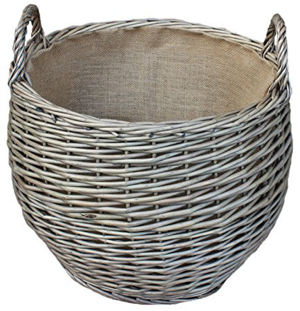 Vimini Stumpy portalegna del rivestimento in juta manici antico Wash