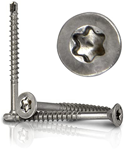 PROTECH 20 Stück Spanplattenschrauben 6x120 rostfreier Edelstahl A2 Teilgewinde Senkkopf Holzbauschrauben TORX Bohrspitze für Weichholz & Holzwerkstoffe