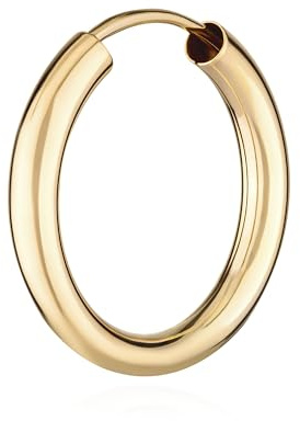 NKlaus Creolen aus 750er Gelbgold, rund, Ø 20mm, Rohrstärke 2,5mm, 1 Stück