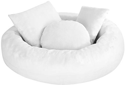 Oenbopo Newborn Photography Props Bundle, Baby Photography Basket Pictures DIY Baby Photoshoot for Professional Photos Infant Posing Props (White-1)