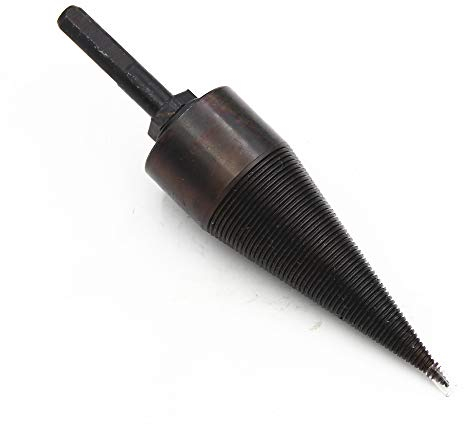 NUZAMAS Broca cortadora de leña de 45 mm, herramienta de división de madera, divisor de troncos, máquina de romper madera