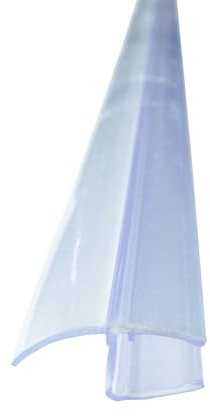 Bagnoxx Spaltdichtung/Türdichtung für Duschkabine 200cm, für 8mm Glasstärke | Transparente PVC Duschdichtung mit langer Dichtlippe, verstärkte Weichlippe, Duschtürdichtung an Glastür, Abdichtung Dusche