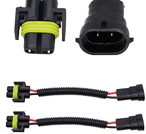 HUIQIAODS H11 H8 Keramik Kabelbaum Weiblicher Adapter Buchsenstecker für Nebelscheinwerfer Scheinwerfer (H11 H8 Männlich und weiblich Verbinder)