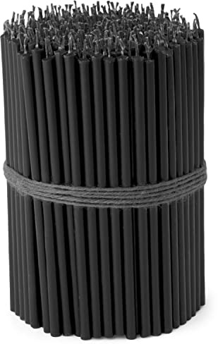 NKlaus - 1000x velas de palo negro sin goteo L 15cm vela ritual de parafina 36135 | Velas rituales largas y finas; sin hollín; altura: 155 mm; diámetro: 5,5 mm; peso: 4000 g