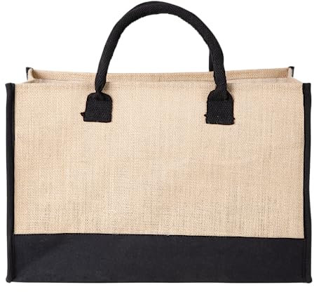 Tepo Bolsas de yute - Variaciones, marrón y negro, Large