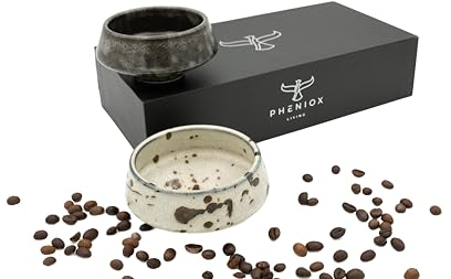 Pheniox Lot de 2 tasses à cappuccino Barista - 2 x 180 ml - Tasses à café en porcelaine de qualité supérieure - Style latte sans anse - Design moderne et intemporel - Passe au lave-vaisselle - Cadeau