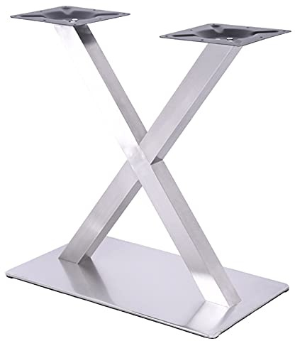 UESUENYENS Edelstahl Tischbeine Tischgestell,Möbelkufen Metall Tischbeine, 72cm“X” Form /70cm“V” Form Tischkuven Hairpin Legs Tischfuß Tischuntergestell (X-Form, 72cm)