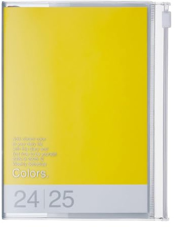 MARK'S 2024/2025 Taschenkalender A6 vertikal, COLORS, Yellow: Von September 2024 bis Dezember 2025