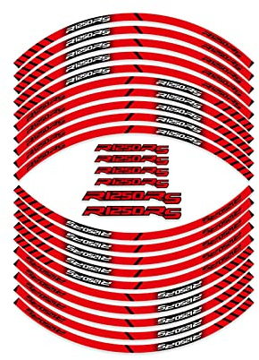 Raddekoration Motorradreifen Aufkleber Custom Rad Reflektierende Dekoration Für R1250RS R1250 Rs R 1250 Rs Aufkleber Langlebig und attraktiv (Color : Rosso)
