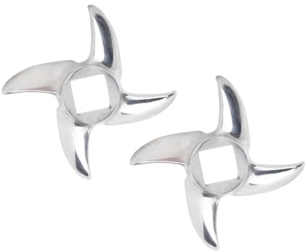 Cuchilla Para Picadora De Carne De Acero Inoxidable 12#, Paquete De 2 Cuchillas De Repuesto Para Picadora De Carne De Metal, Discos Para Picadora De Carne Eléctrica O Manual