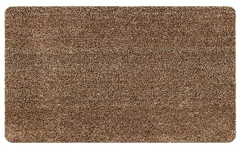 Rutschfeste Fußmatte innen - Braun / beige / schwarz 60x100cm (Rechteckig) | Waschbare Fussmatte indoor Schmutzfangmatte pflegeleicht Türmatte PVC-FREI Fußabtreter strapazierfähig Sauberlaufmatte
