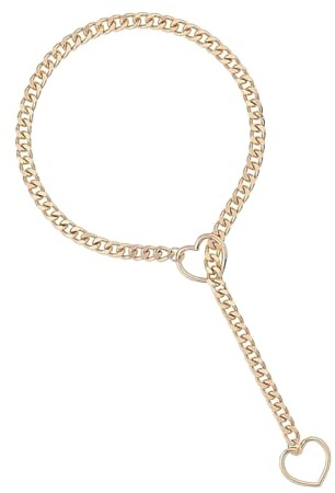 Slip Chain Choker - Ring Necklace, Handmade Lariat Ring Necklace | Love Shackles Necklace, Stainless Steel Adjustable Lariat Y Necklace, Heart Accent Punk Gothic Necklace for Women