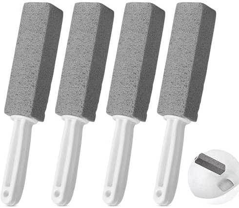 Pumice Stone,4 Pezzi Pietra di Pulizia per Wc,Pietra Pomice con Manico,Pietra Pomice Spazzole per Pulizia,Bastone Pomice Pulitore per Bagno,pietra pomice spazzole,per Wc Cucina,Doccia,Lavandino