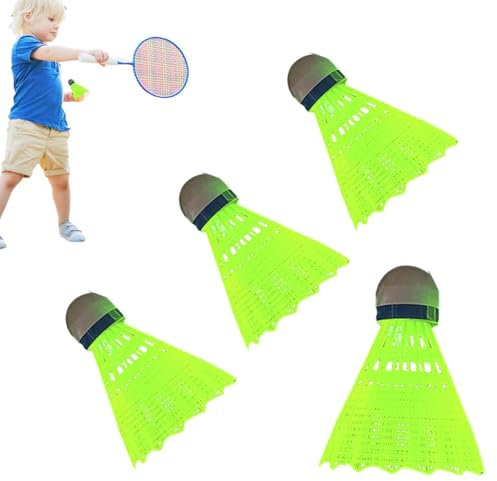 Yonuaret Im Dunkeln leuchtendes Badminton,Stabiler Federball mit Lichtern - Leuchtendes Badminton für Hinterhof-Badmintonspiel im Freien bei Nacht, Badmintonzubehör, Geschenke für im Teenageralter