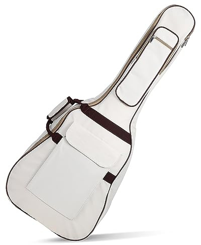 Mikinona Oxford Gitarrentasche 40/41 Zoll mit Wasserabweisendem Schutz Baumwollpolsterung Großes Fassungsvermögen Akustik und Konzertgitarrentasche für Sicheren Transport