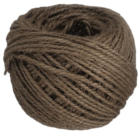 sourcing map 164 Feet Natural Jute Twine String,3mm Thin Garden Twine Rope Colored Plant String Cord for DIY Art Crafts Gift Wrapping Decoration Packing Gardening Plant Hanger,Brown