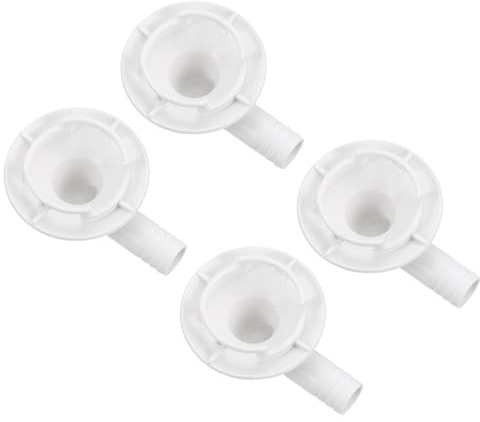 QUARKZMAN 4Pcs Codo Conector para Manguera de Desagüe 40mm Blanco | de Aire Acondicionado, con Anillo de Goma, para Unidades Mini-Split y de Ventana