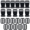 JRSHIRLEYLTD 11 hebillas para correas de 25 mm de ancho, cierre de clip ajustable de plástico para cierre de hebilla, correa de platillo, hebilla de repuesto, correas de mochila, Negro , 2.5cm