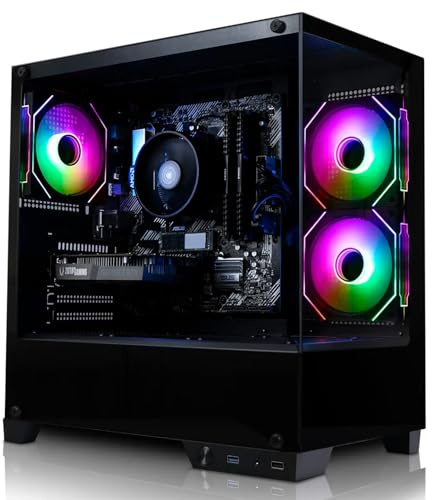 ADMI Gaming PC, AMD Ryzen 7 5700X, NVIDIA RTX 5060 Ti 8GB GDDR7, 16GB DDR4, NVMe 1TB, WiFi, Charger RGB Case (Black), No Operating System