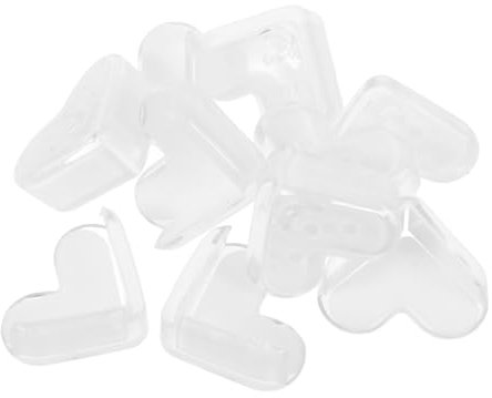 SHINEOFI 10pièces Protège-Coin Forme De Cœur pour Meubles Bureau Et Tables Lot de Protections Angle De Sécurité