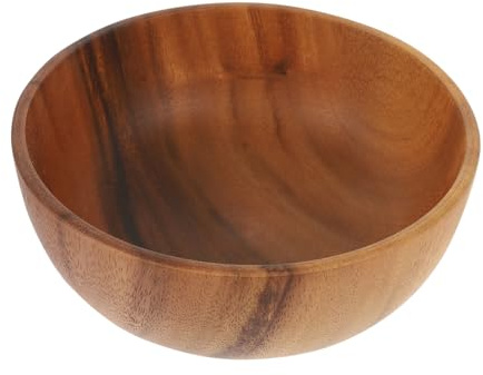 ABOOFAN Ciotola in Legno Rotonda Contenitore per Alimenti Ciotola per Insalata per Casa Non Facile da Macchiare Facile da Pulire