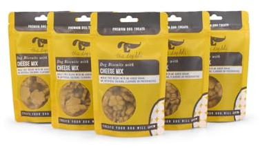 Petface Dog Deli Wheat Free Dog Treats with Cheese Mix, Hand baked in the UK, 100 g (Pack of 5) | Hand-Baked in Wood-Fired Oven, Resealable Pouch, No Added Sugar, Suitable for All Breeds