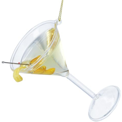 Gisela Graham Martini Cocktail Glass Hanging Christmas Decoration