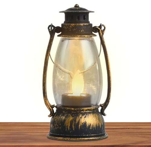 Linterna De Camping - Lámparas Decorativas Con Batería | Lámparas Antiguas Con Llameo Para Jardín Terraza Noche Hogar Y Apagones