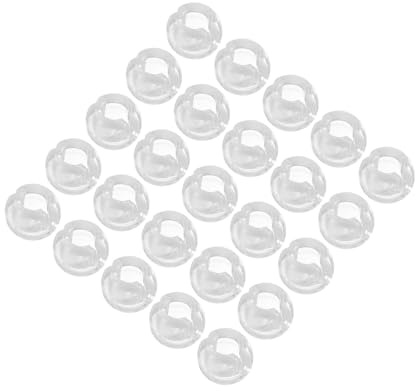 Parliky 25 Piezas Unidades Topes Cadena Persianas Transparentes Accesorios Resistentes para Estores Enrollables Verticales Duraderas para Fijar Cuentas y Prolongar Vida Útil