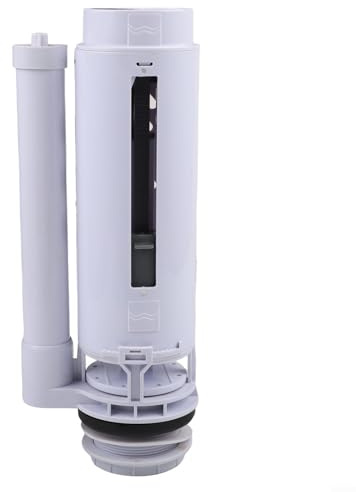 TDCuizent Robinet de chasse d'eau double avec système de vidange fendue - Économie d'eau - Mécanisme à deux boutons - Construction ABS avec caoutchouc d'étanchéité et crochet de verrouillage en acier