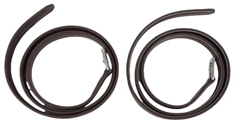 Buachois Ridsport stigbygel hobble remmar, 2 st mikrofiber stigbyglar med rostfritt stål spännen förbättrad ridsäkerhet för ridutrustning (mörkbrun)
