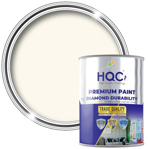 HQC Furniture Paint- Ivory - 1 Litre| Matt Wood Paint Ideal for all Furniture