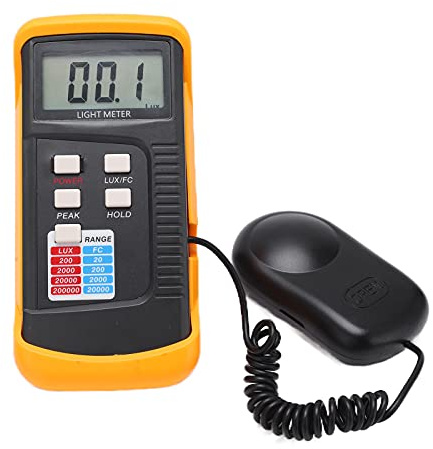 Misuratore di illuminamento portatile LX1330B, fotometro digitale per luce, gamma da 0,1 Lx a 200.000 Lx con display LCD a 3½ cifre per la misurazione dell'illuminazione interna ed